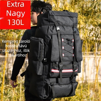 Katonai stílusú kültéri hátizsák kempingezéshez és utazáshoz, Oxford anyagból, vízálló, tartós, bővíthető, geometriai mintázat