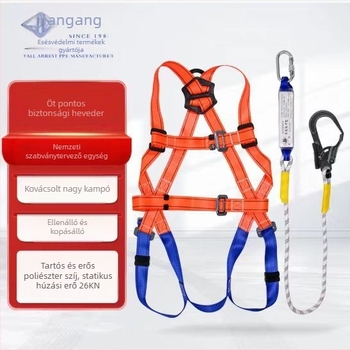Jiangang ötpontos biztonsági öv, teljes testű magassági munkaheveder, modellek 680104, 680802, 680806