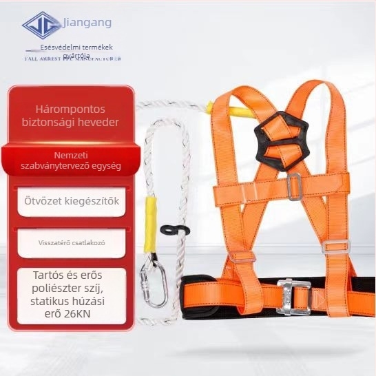 Jiangang ötpontos biztonsági öv, teljes testű magassági munkaheveder, modellek 680104, 680802, 680806