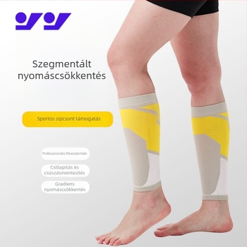 Vádli-kompressziós ujj, uniszex, futáshoz, ugrókötélhez és edzéshez; anyag: nylon, poliészter, spandex