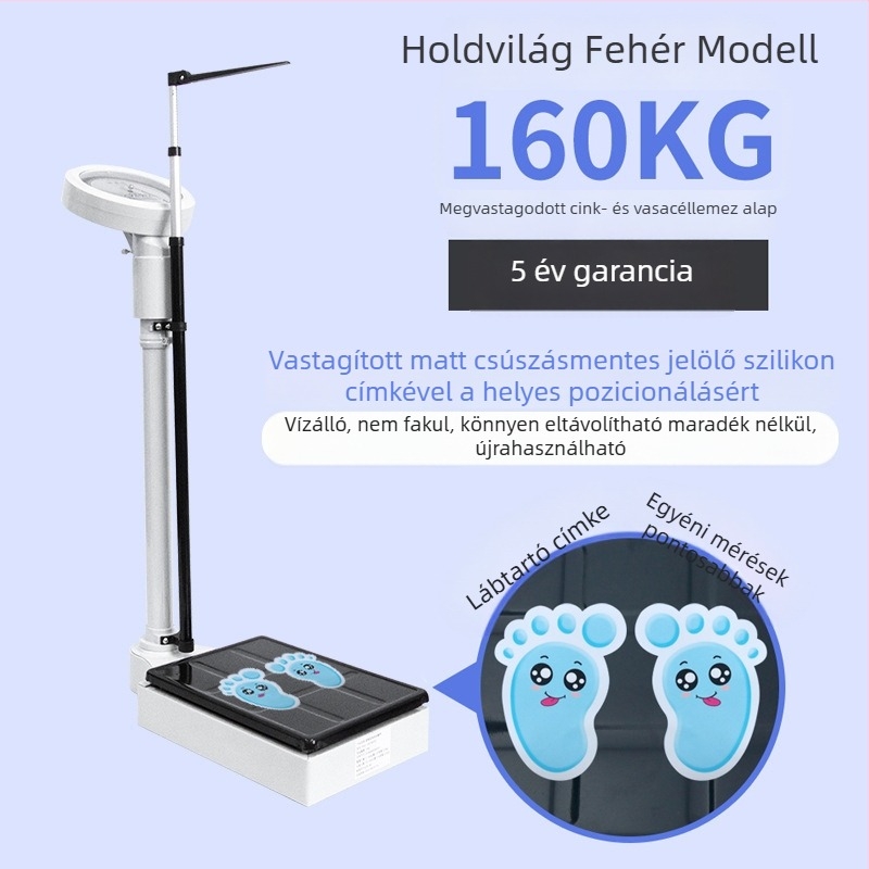 Felnőtt- és gyermek magasság- és testsúly All-in-One mérleg, Modell RTZ001, Gombos üzemmód, Okos mérleg