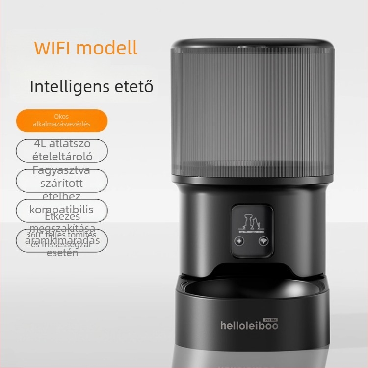 Automata etető kisállatok számára időzítővel, app‑vezérléssel és beépített kamerával – leválasztható kialakítás, alkalmas kutyák és macskák számára, tömeg 2 kg, modell 2512cgcy 5000