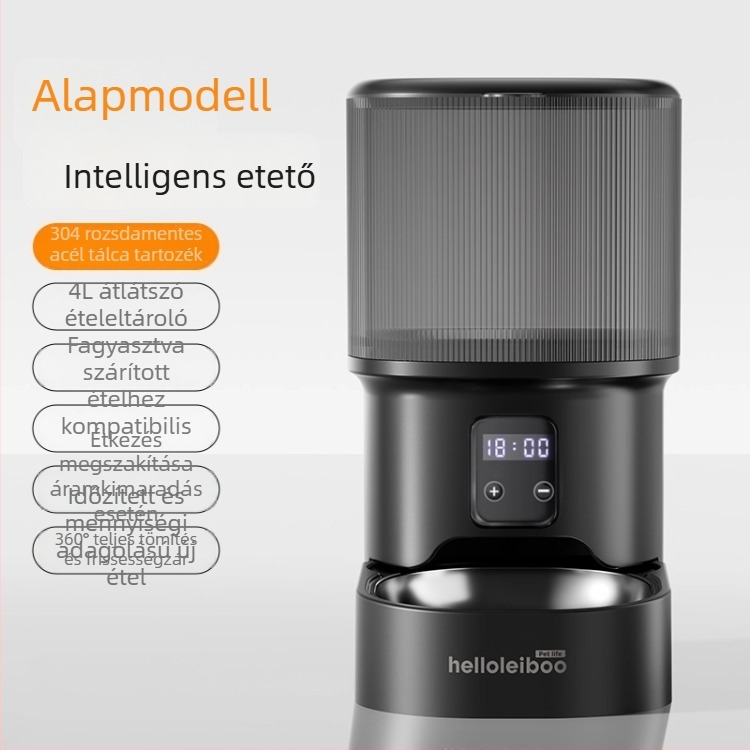 Automata etető kisállatok számára időzítővel, app‑vezérléssel és beépített kamerával – leválasztható kialakítás, alkalmas kutyák és macskák számára, tömeg 2 kg, modell 2512cgcy 5000