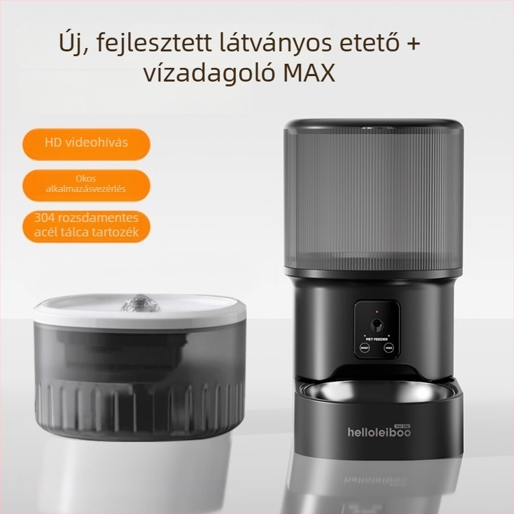 Automata etető kisállatok számára időzítővel, app‑vezérléssel és beépített kamerával – leválasztható kialakítás, alkalmas kutyák és macskák számára, tömeg 2 kg, modell 2512cgcy 5000