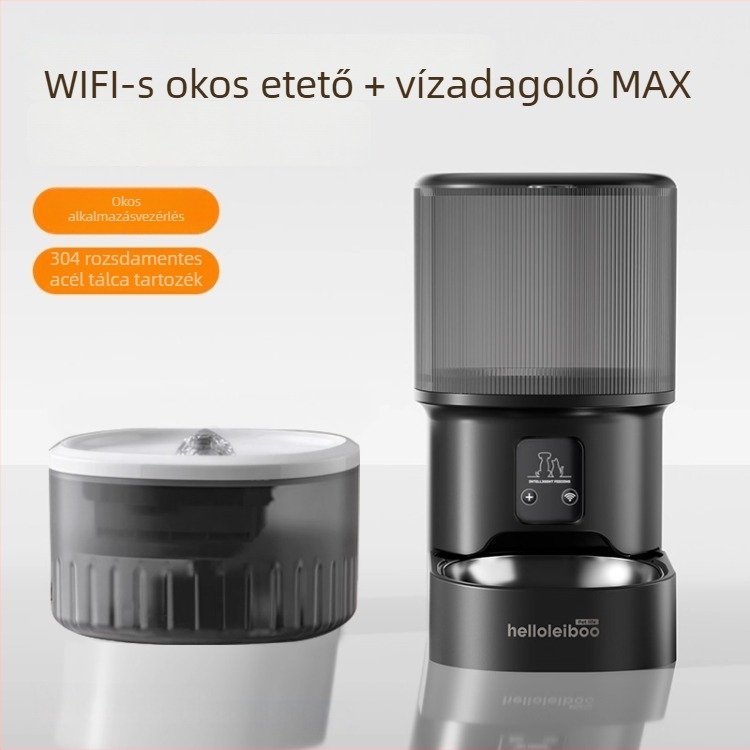 Automata etető kisállatok számára időzítővel, app‑vezérléssel és beépített kamerával – leválasztható kialakítás, alkalmas kutyák és macskák számára, tömeg 2 kg, modell 2512cgcy 5000
