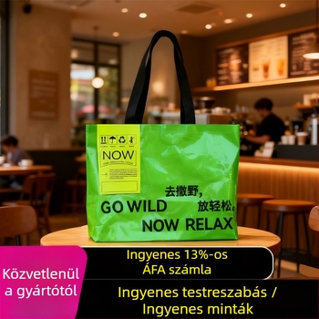 Kézi szövésű PP szövött táska laminált átlátszó réteggel, vízálló, vastagsága 140, tárolásra és csomagolásra