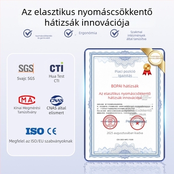 Unisex iskolatáska az 5–6. osztályos tanulók számára, nagy kapacitású, ergonomikus hátsó panel fiziológiai görbével, terheléscsökkentő kialakítás, fényvisszaverő elemek éjszakai biztonságért.