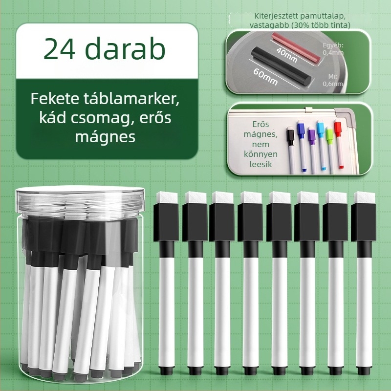 Liangzhi TZETBBB Gyerekeknek szóló törölhető, vízbázisú fehér tábla toll, 0.2 mm, műanyag ház