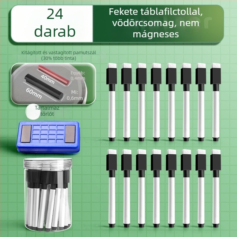 Liangzhi TZETBBB Gyerekeknek szóló törölhető, vízbázisú fehér tábla toll, 0.2 mm, műanyag ház