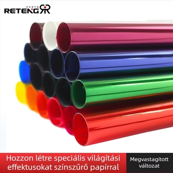 Lámpa kiegészítők – Színfilter papír színpadvilágításhoz, magas átengedő optikai anyag, lehetővé teszi különböző színhőmérsékleteket és világítási effekteket