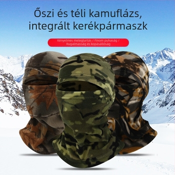 Integrált arc- és nyakvédős kerékpáros maszk, poliészter, AA márka, uniszex