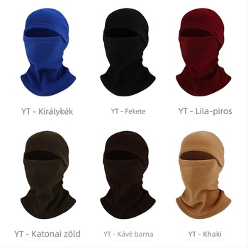 Integrált arc- és nyakvédős kerékpáros maszk, poliészter, AA márka, uniszex