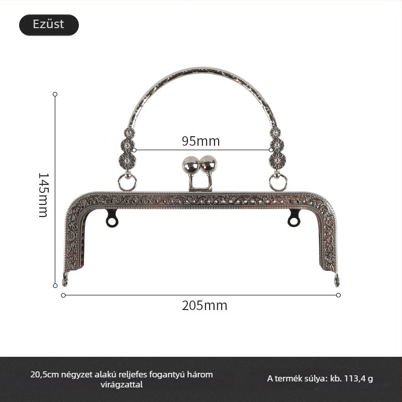 Yl zinkötvözet táska hardver – geometriai mintázat, földrengésálló, poggyász kiegészítő