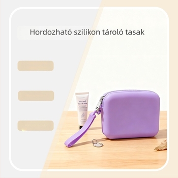 Szilikon pénztárca – mini táska, egyszínű, városi minimalist stílus, uniszex, vízálló tárolás