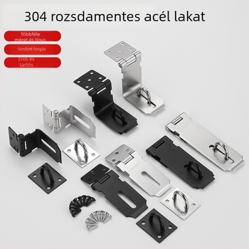 304 rozsdamentes acélból készült szekrényajtó zár, modell 002, Fire lele, polírozott felület