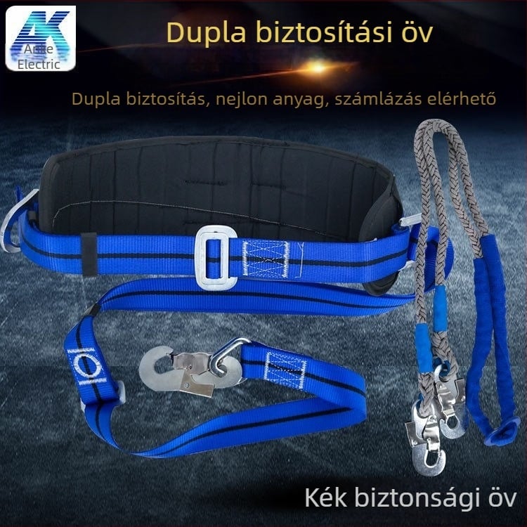 Anke teljes testű biztonsági hám magassági munkákhoz, nylon övvel és nylon kötéllel