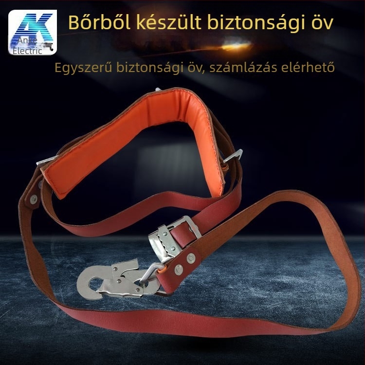 Anke teljes testű biztonsági hám magassági munkákhoz, nylon övvel és nylon kötéllel