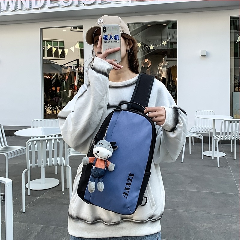 Férfi keresztpántos táska – Koreai stílus, Loberdy XY2129, Nylon, Lopás elleni védelem
