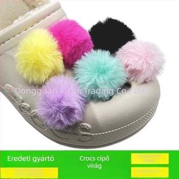 Crocs cipő kiegészítők virágcsattal díszítve, Cartoon Paradise stílus, Modell 1, kompatibilis 20649701182
