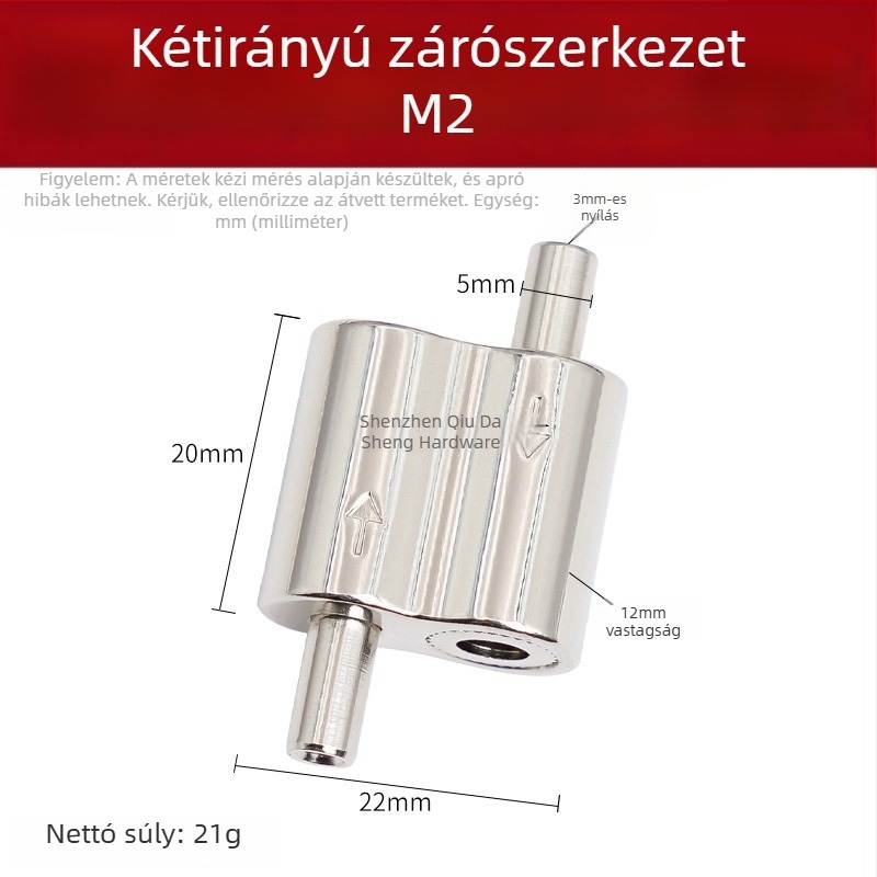 8-as alakú kétirányú drótzárókapocs, cink ötvözet, modell Yc81, kód Y77990, öntvény