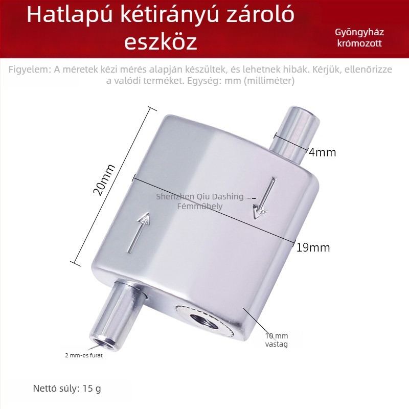 8-as alakú kétirányú drótzárókapocs, cink ötvözet, modell Yc81, kód Y77990, öntvény
