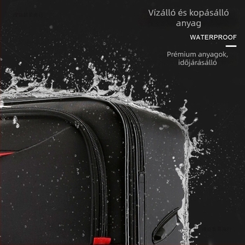 Szénszálas utazótáska cipzáras nyitással, univerzális kerekekkel, férfiak számára, szabványos kombinációs zár