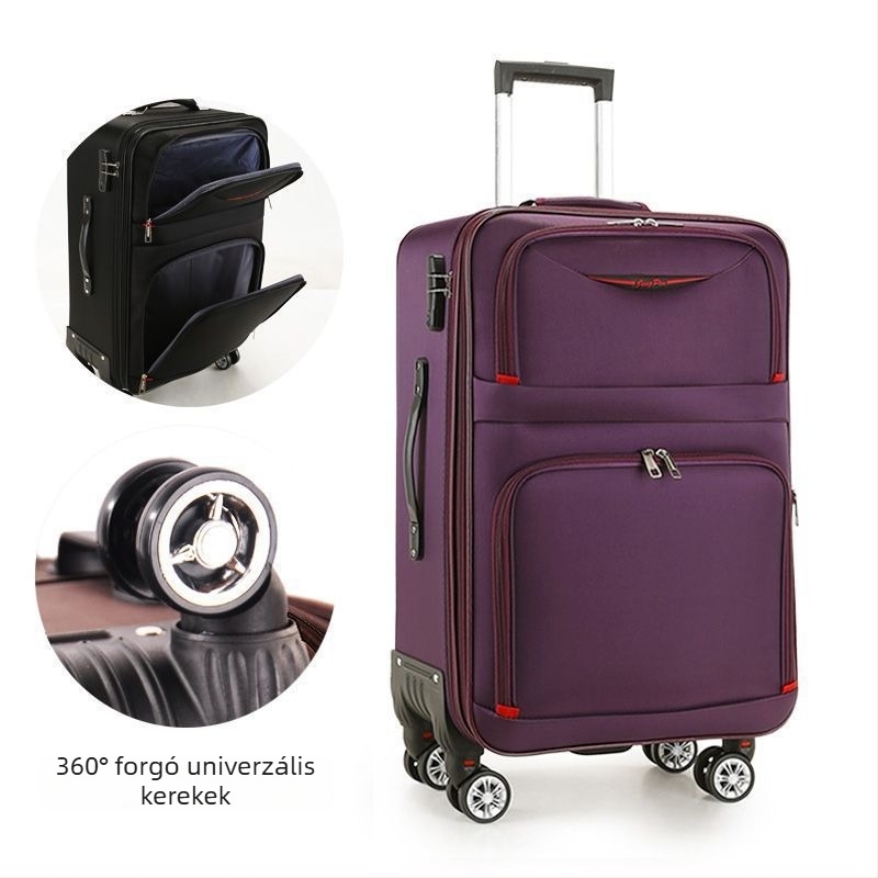 Szénszálas utazótáska cipzáras nyitással, univerzális kerekekkel, férfiak számára, szabványos kombinációs zár