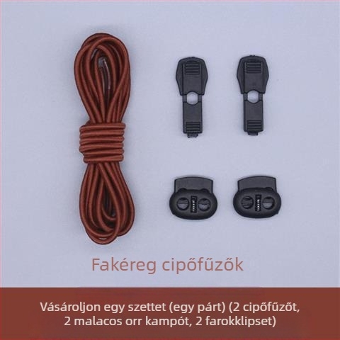 No-tie elasztikus kerek cipőfűzők, 110 cm, alkalmas textilekhez, felnőttek és gyerekek számára