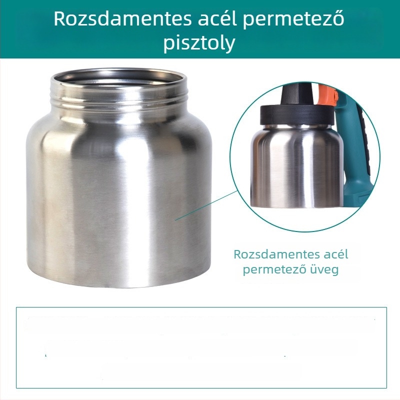 Elektronikus permetezőpisztoly kiegészítő készlet, rozsdamentes acél öntöző kanna