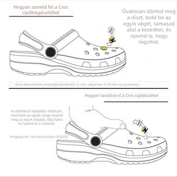 Crocs cipőcsat dekor - gyanta virágok cipőkhöz