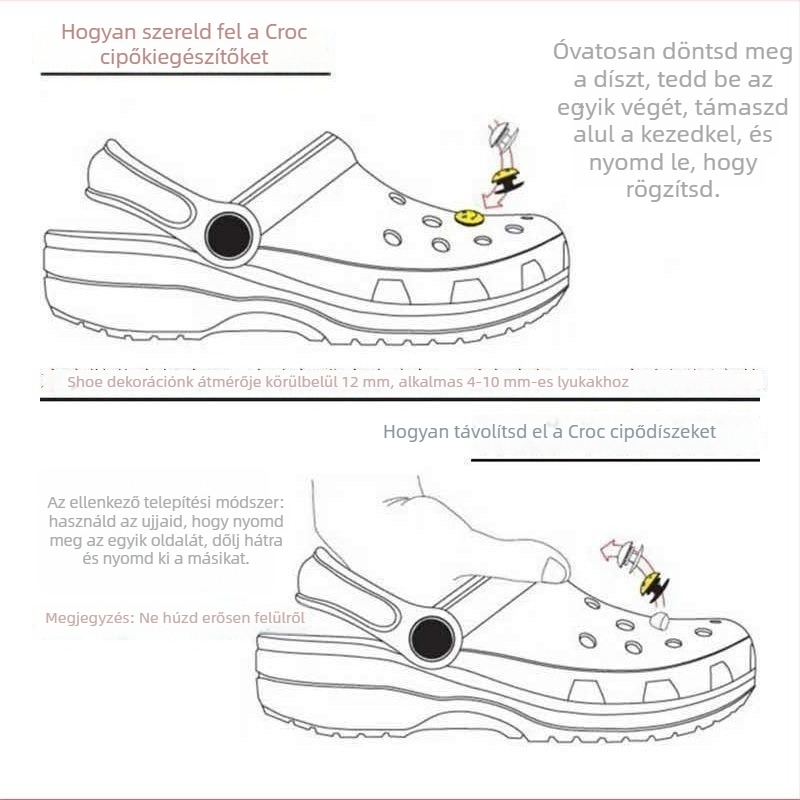Crocs cipőcsat dekor - gyanta virágok cipőkhöz