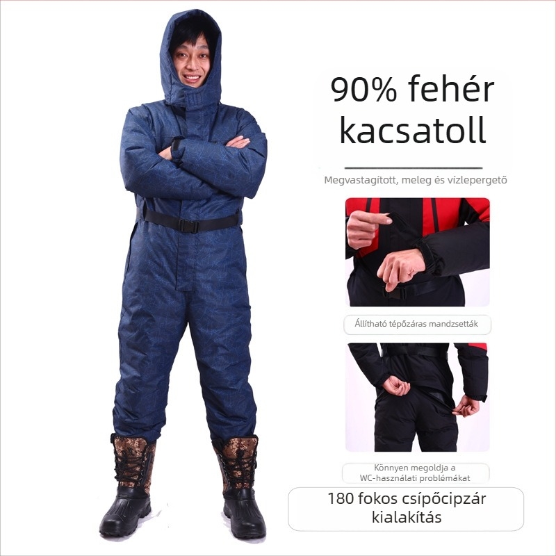Alacsony hőmérsékletű overall hűtőtárolókhoz, téli munkaruha pamut béleléssel, vízálló Taslon anyag