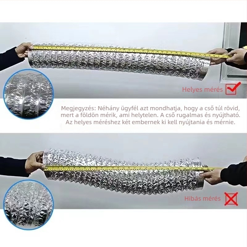 Konyhai elszívócső – univerzális alumínium fólia tömlő, levegő kimenet (Modell: Other; Telepítés: forduljon az ügyfélszolgálathoz; Méretek: konzultáljon; Nettó súly: konzultáljon)