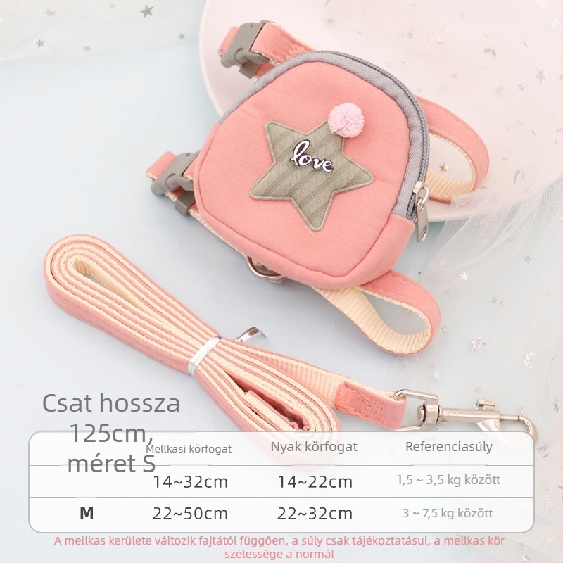 Macska póráz visszahúzható, állítható, poliészter kötél, macskáknak