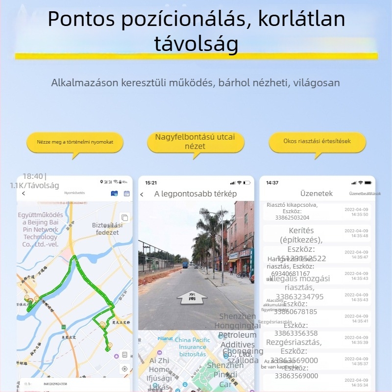GPS járműkövető anti-lopás funkcióval, 1 m pozicionálási pontosság, modell F35d, Li-Polimer akkumulátor