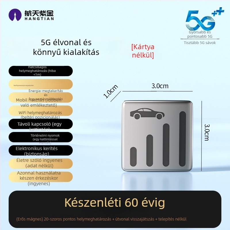 GPS járműkövető anti-lopás funkcióval, 1 m pozicionálási pontosság, modell F35d, Li-Polimer akkumulátor