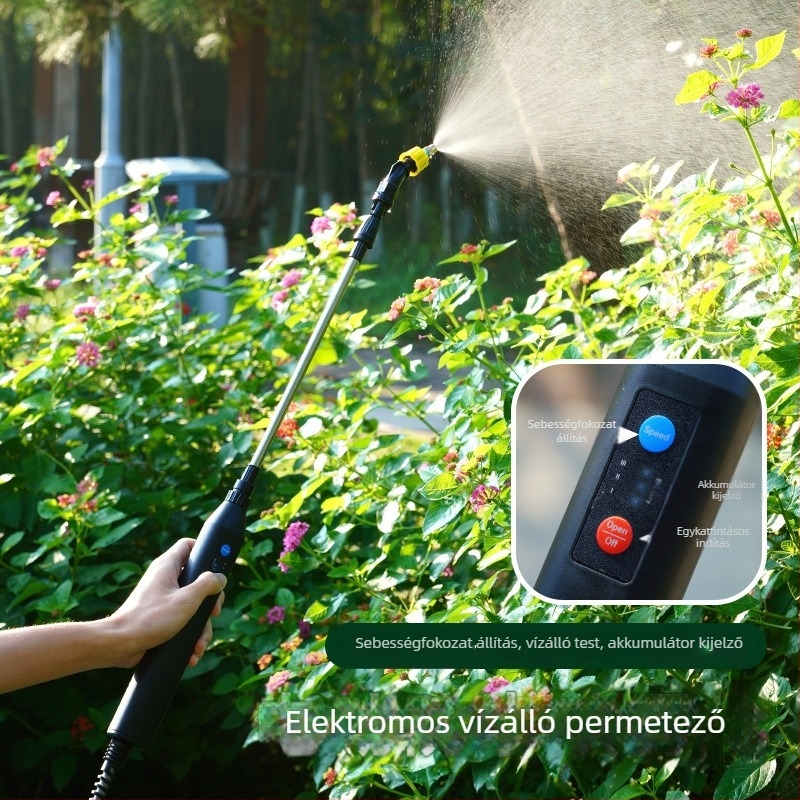 Elektromos permetezőpisztoly kerti öntözéshez, többfunkciós automata, kompakt kis permetező