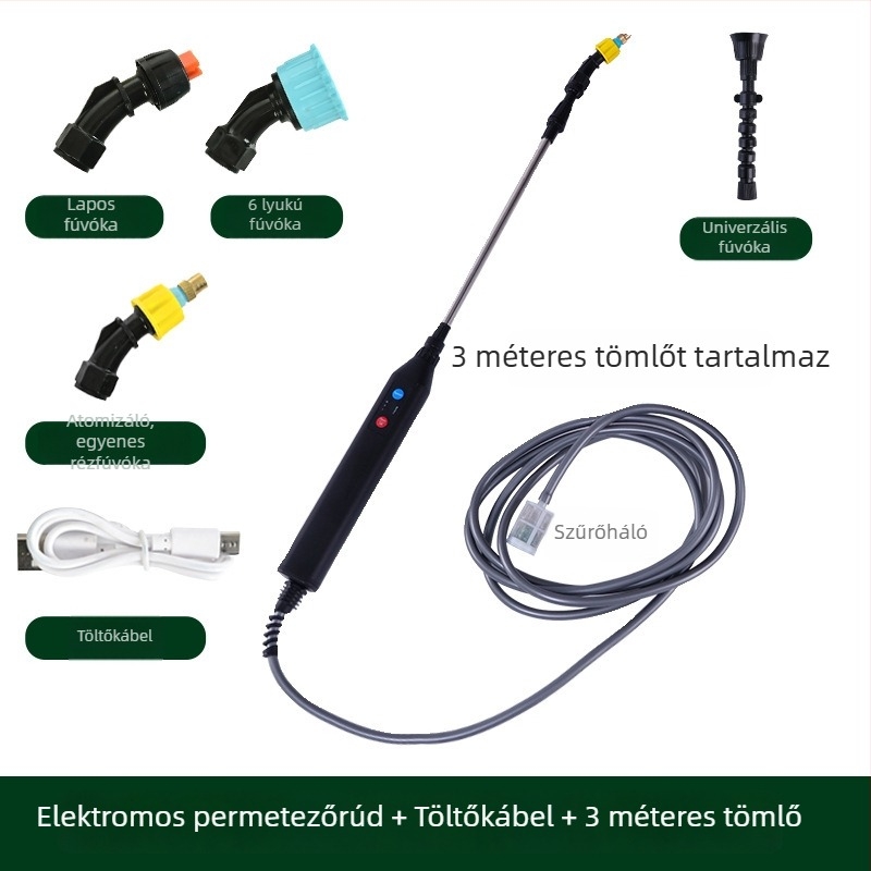 Elektromos permetezőpisztoly kerti öntözéshez, többfunkciós automata, kompakt kis permetező