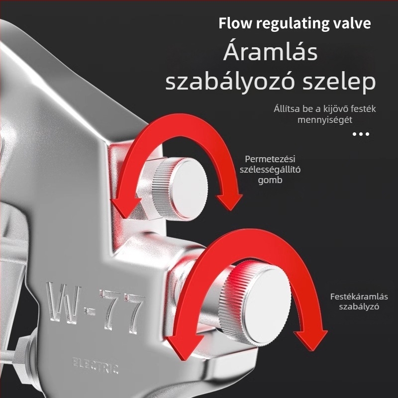 Háztartási festékszóró bútorokhoz és autókhoz, állítható többkaliberű, újratölthető Li‑ion akkumulátor, 220V