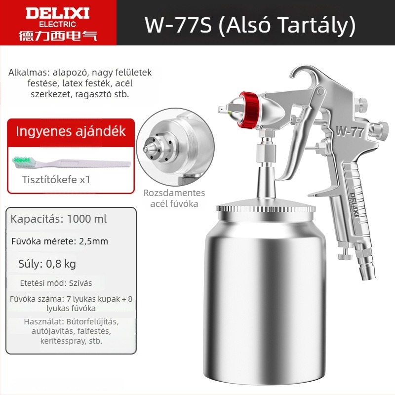 Háztartási festékszóró bútorokhoz és autókhoz, állítható többkaliberű, újratölthető Li‑ion akkumulátor, 220V