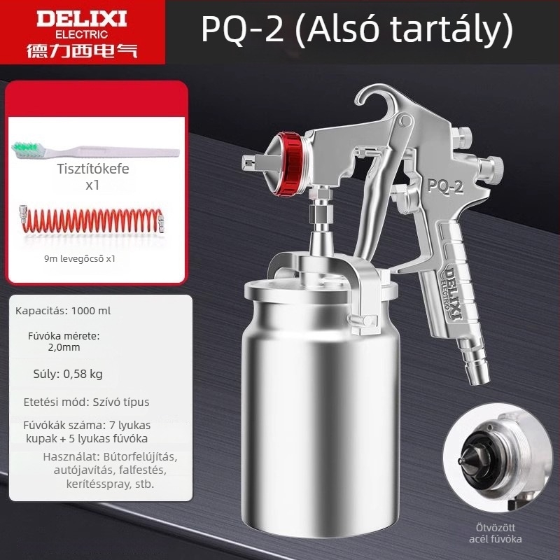 Háztartási festékszóró bútorokhoz és autókhoz, állítható többkaliberű, újratölthető Li‑ion akkumulátor, 220V