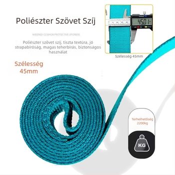 Ötpontos biztonsági heveder magasan végzett munkákhoz, teljes testkialakítás, dupla akasztók, gyorscsatlakozó