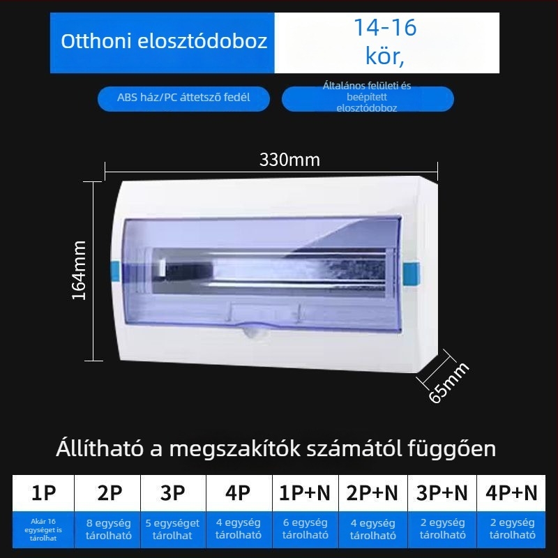 PZ30 műanyag áramkör-elosztó doboz, vízálló, háztartási használatra, felület- vagy rejtett szereléshez, szivárgás elleni védelem