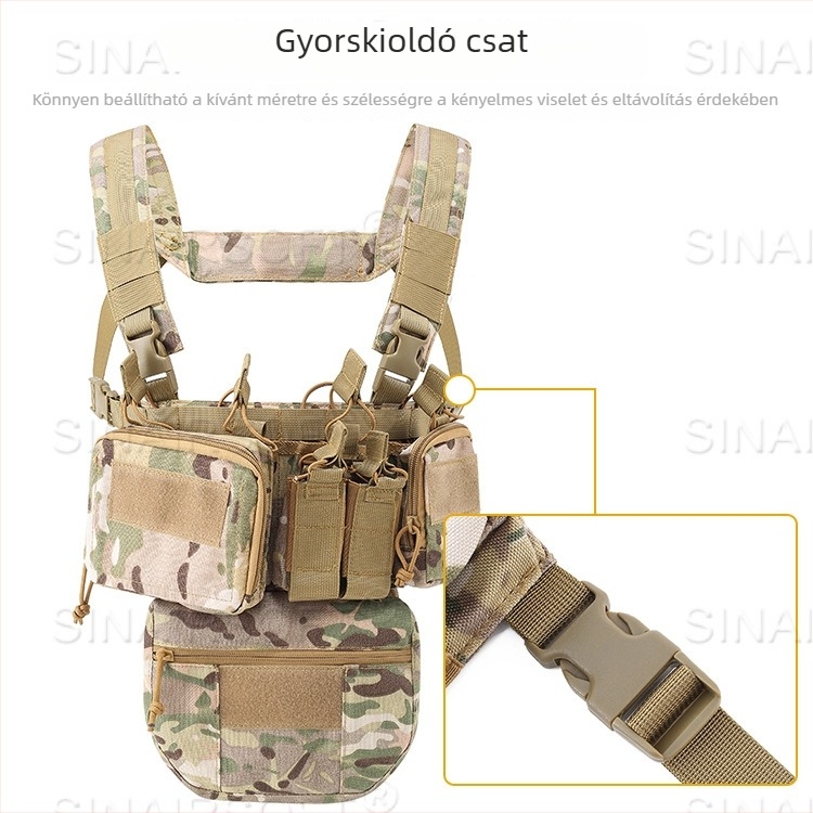 Könnyű harci mellény CS, többfunkciós gyorskioldóval, 1000D nylon, taktikai mellény
