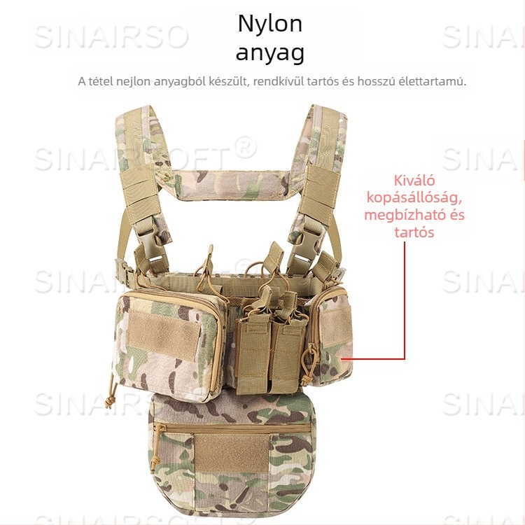Könnyű harci mellény CS, többfunkciós gyorskioldóval, 1000D nylon, taktikai mellény