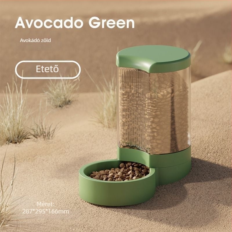 Háziállat vízadagoló és automata etető macskáknak és kutyáknak leválasztható tálakkal