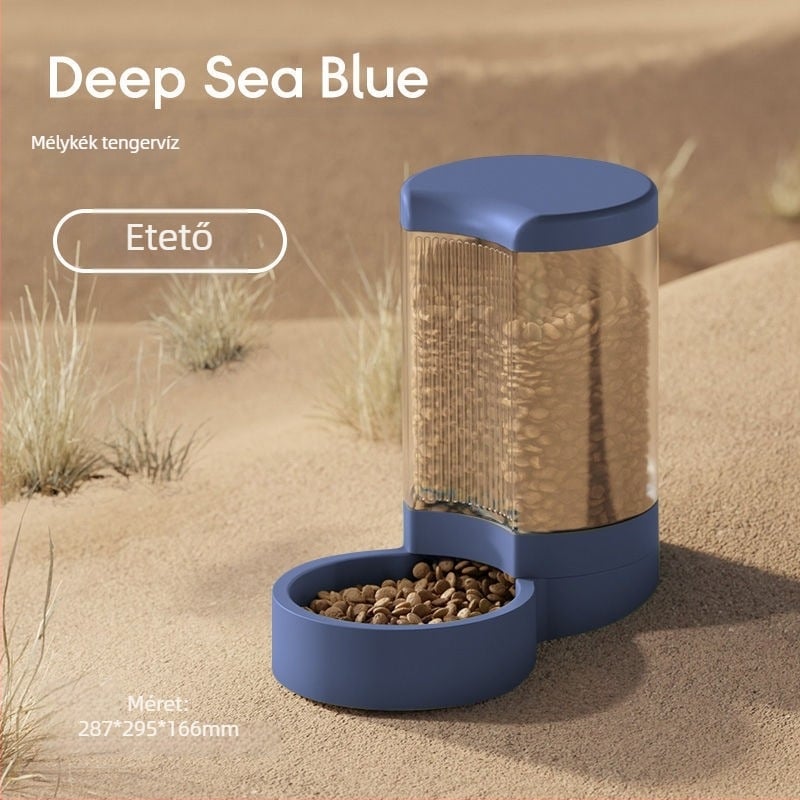 Háziállat vízadagoló és automata etető macskáknak és kutyáknak leválasztható tálakkal