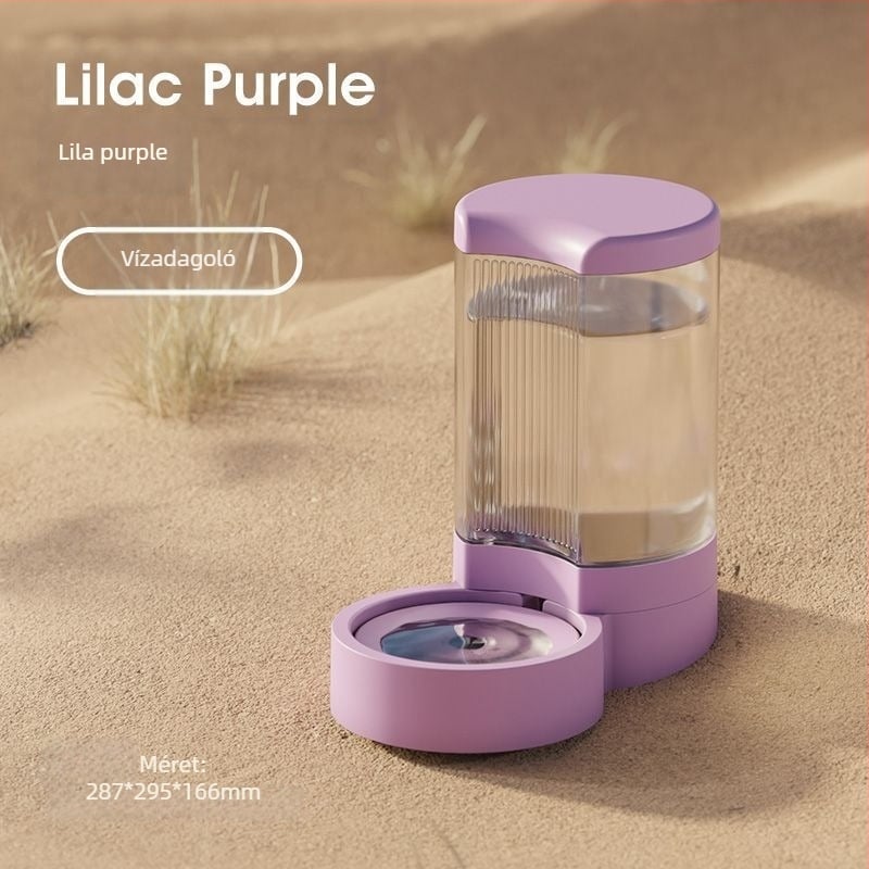 Háziállat vízadagoló és automata etető macskáknak és kutyáknak leválasztható tálakkal