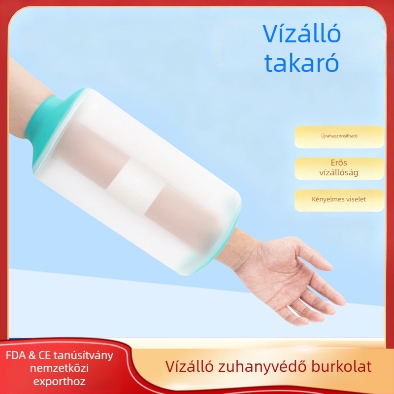 Fürdőhöz használható védő tok karra és lábra — PVC + szilikon gél, 180 g, vízálló védelem