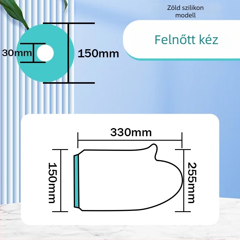 Fürdőhöz használható védő tok karra és lábra — PVC + szilikon gél, 180 g, vízálló védelem